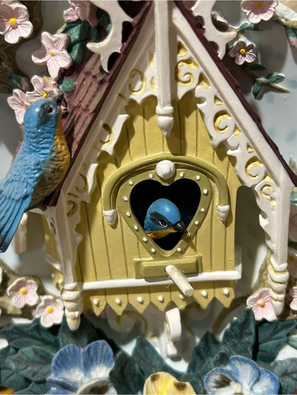 The Bradford Exchange Vintage Blue, Yellow & White Birdhouse Wall Art